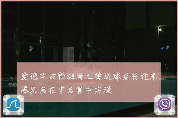 爱德华兹预测海兰德进球后将迎来爆发或在季后赛中实现