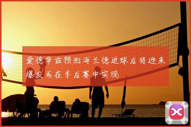 爱德华兹预测海兰德进球后将迎来爆发或在季后赛中实现